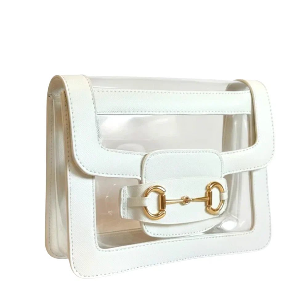 Helli Gold Horse Bit Clear Purse
