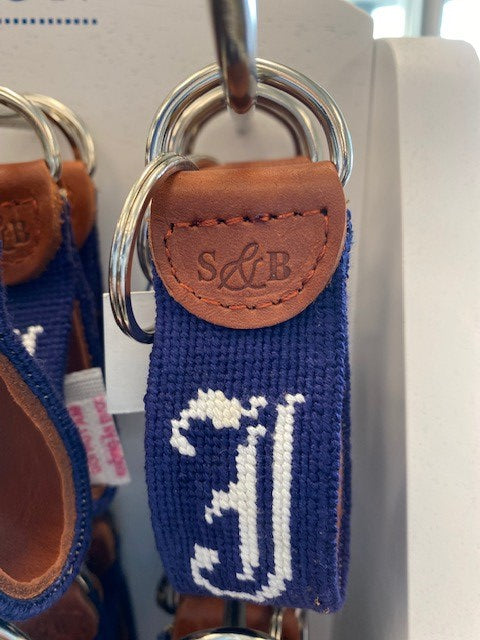 Smathers & Branson Navy J Key Fob
