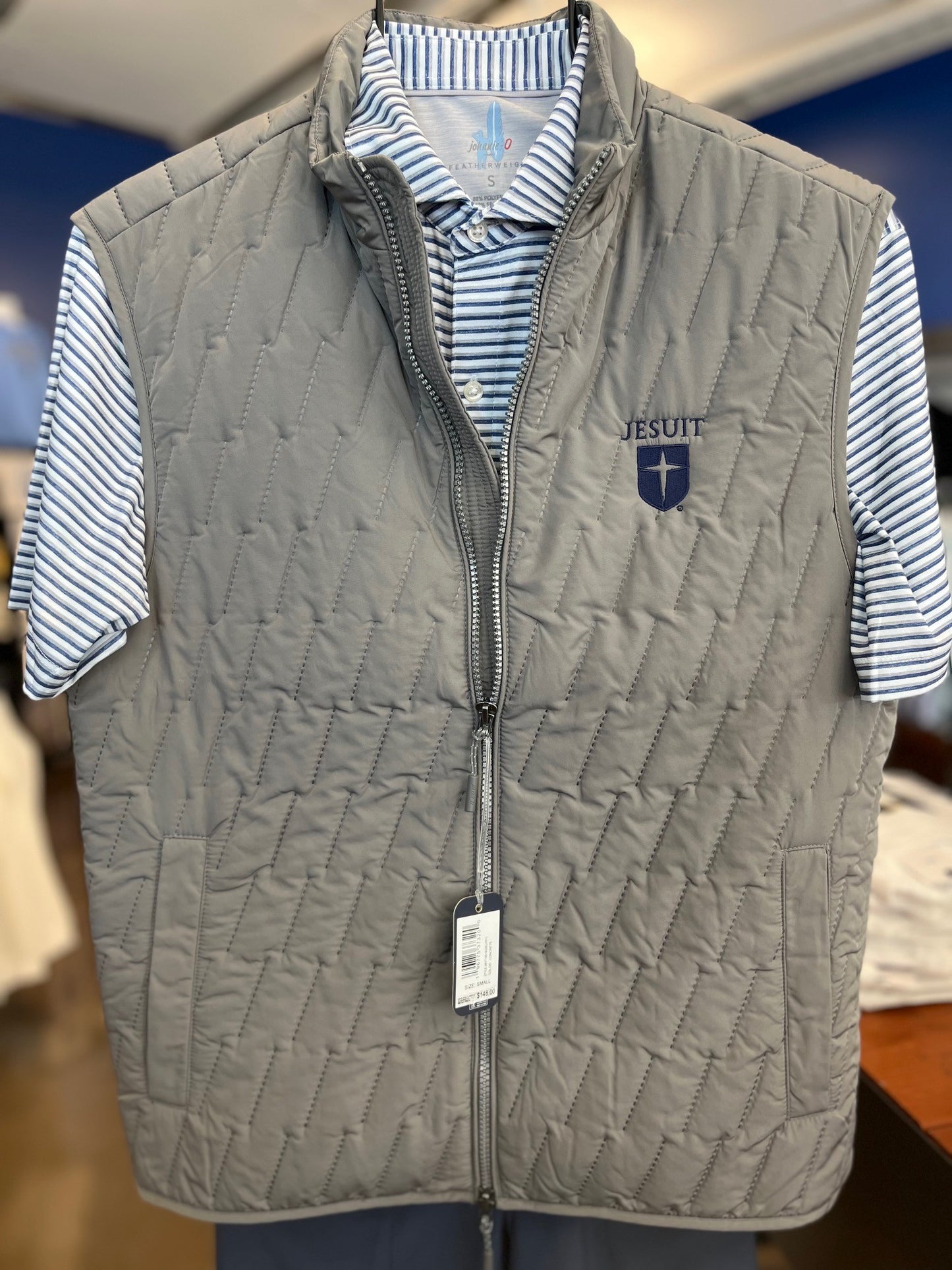 Johnnie-O Belfry Vest in Concrete