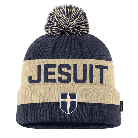 Nike Stripe Peak Beanie With Pom