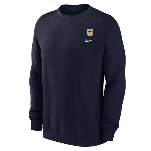 Nike Club Fleece Crew in Navy