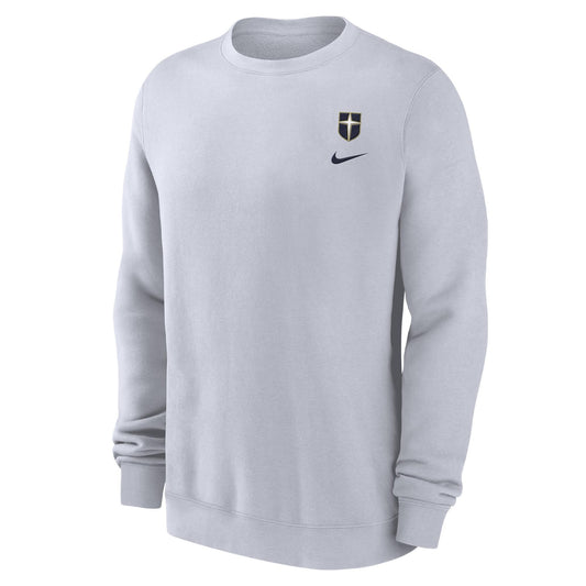 Nike Club Fleece Crew in White