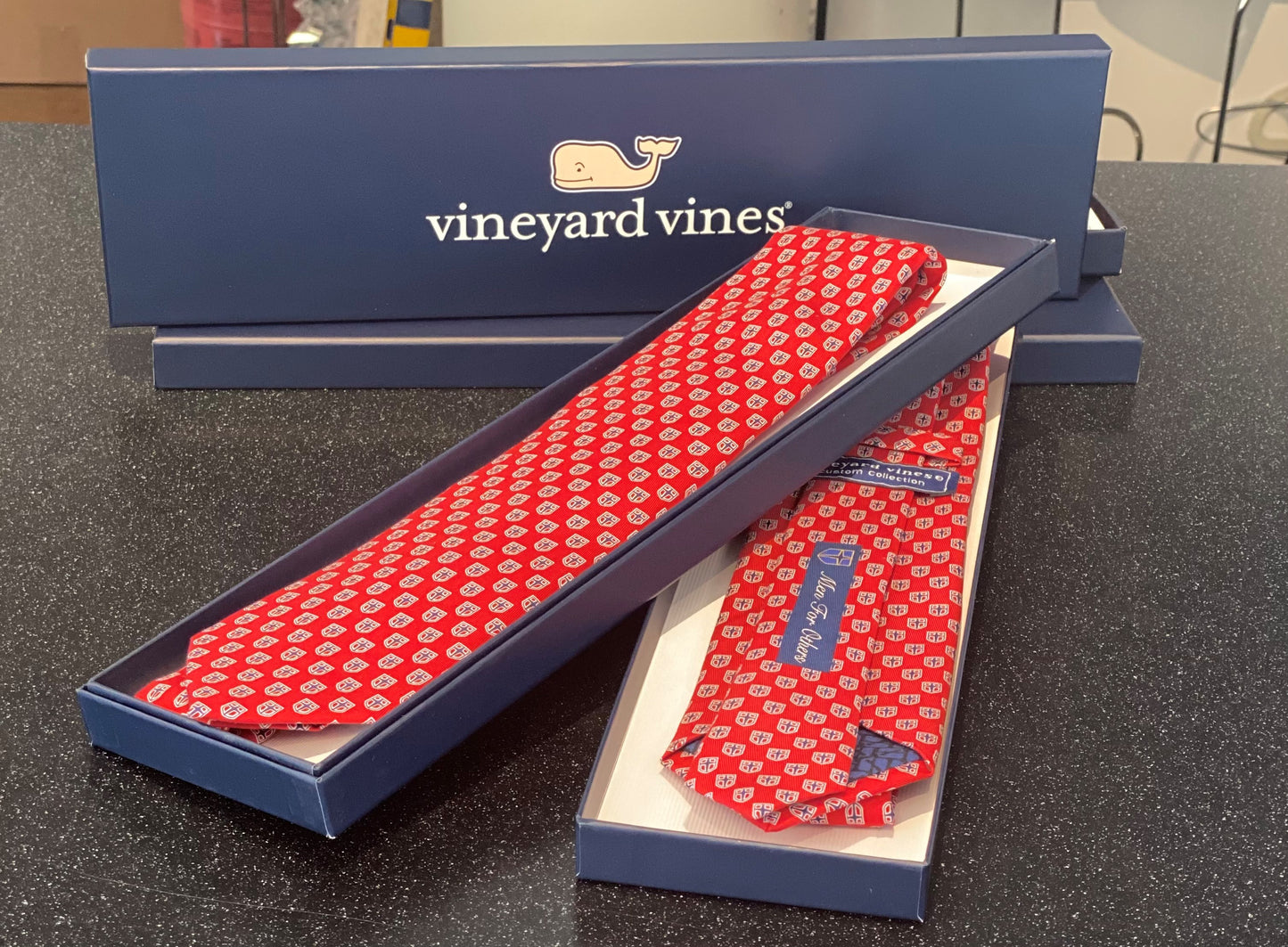 Vineyard Vines Red Shield Tie