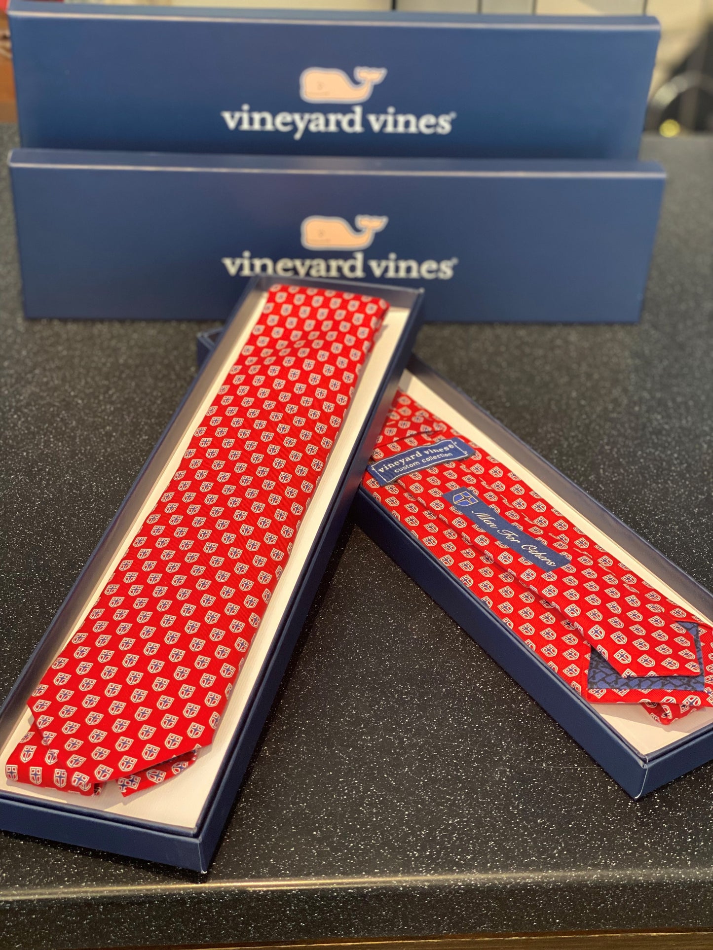Vineyard Vines Red Shield Tie