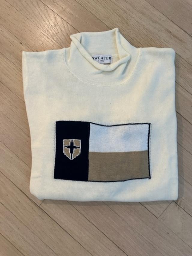 Cotton Ivory Jesuit Flag Sweater