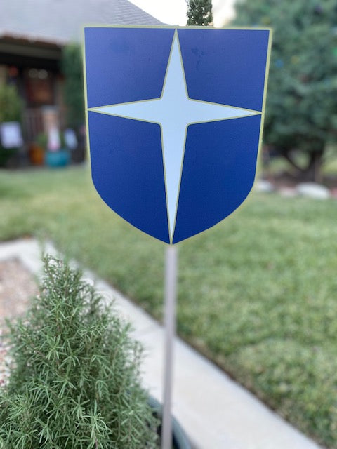 Metal Jesuit SHIELD Garden Sign