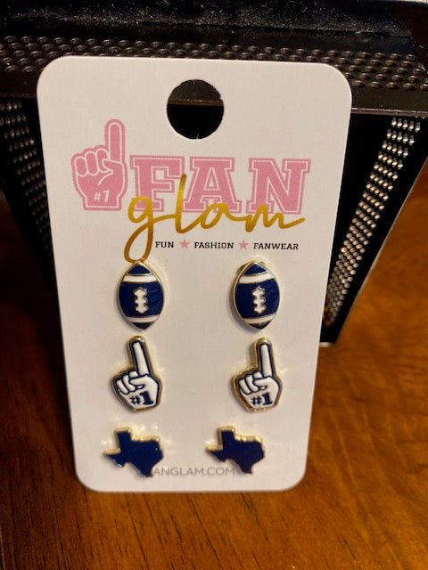 Set of 3 Gameday Enamel Earrings