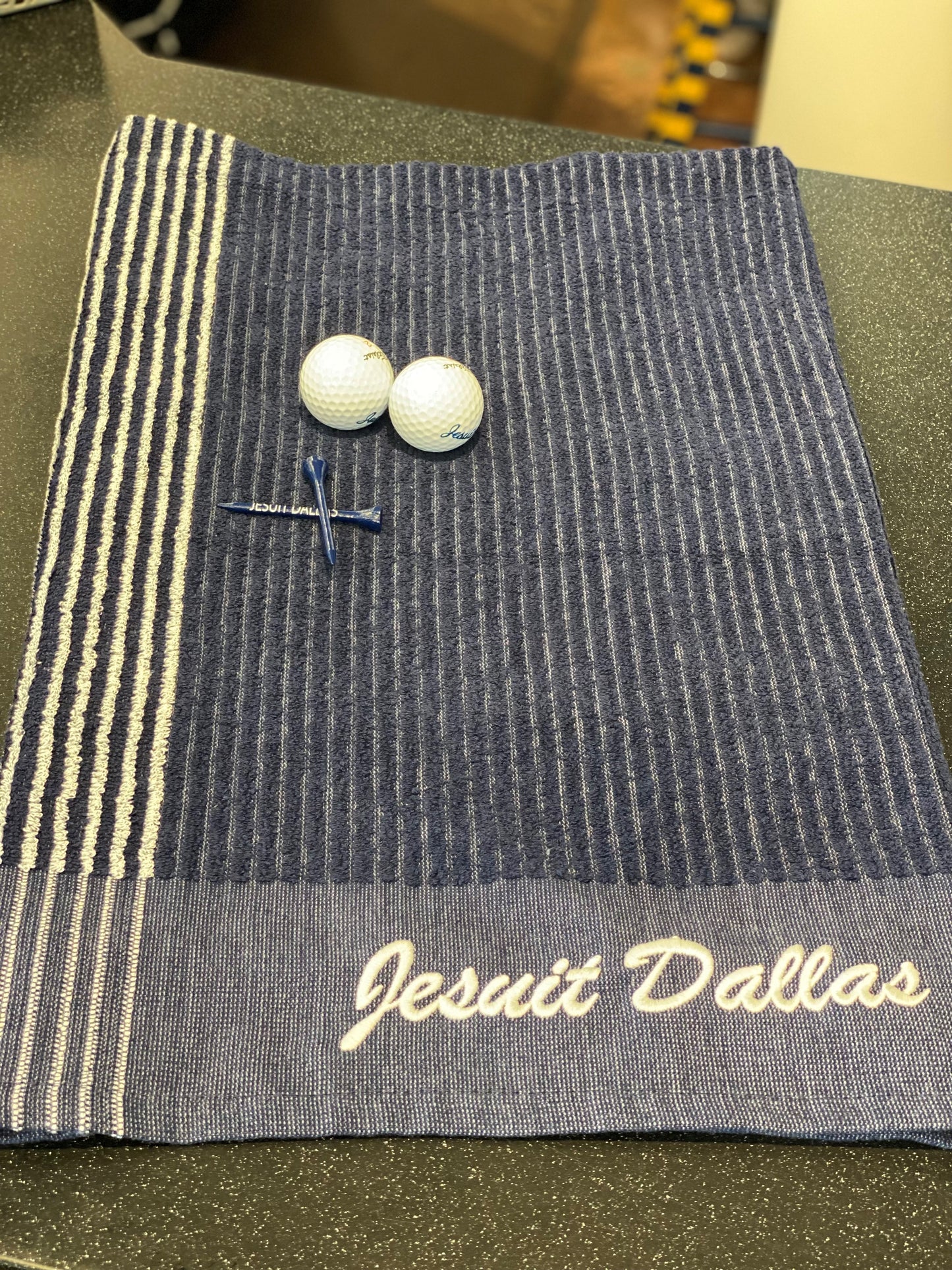 Golf Tour Towel In Two Sold Colors with Stripes