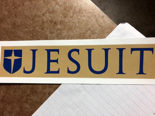Rectangle Gold JESUIT Sticker