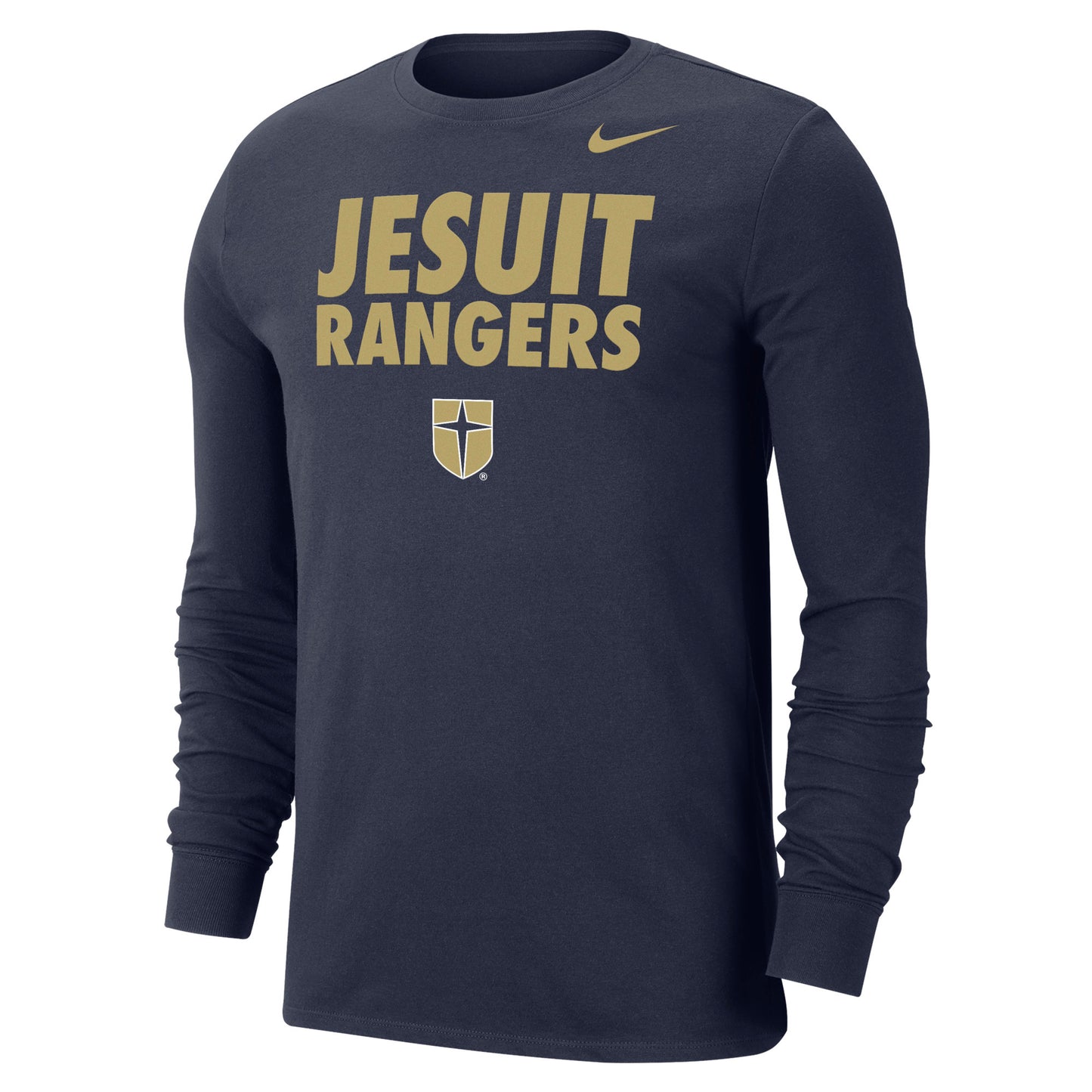Nike Dri-Fit Cotton Navy Long Sleeve Tee