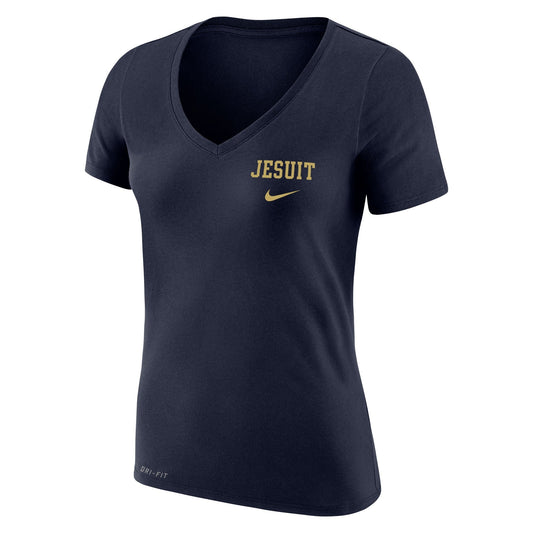 Nike Womens Dri-Fit Cotton V-Neck Tee