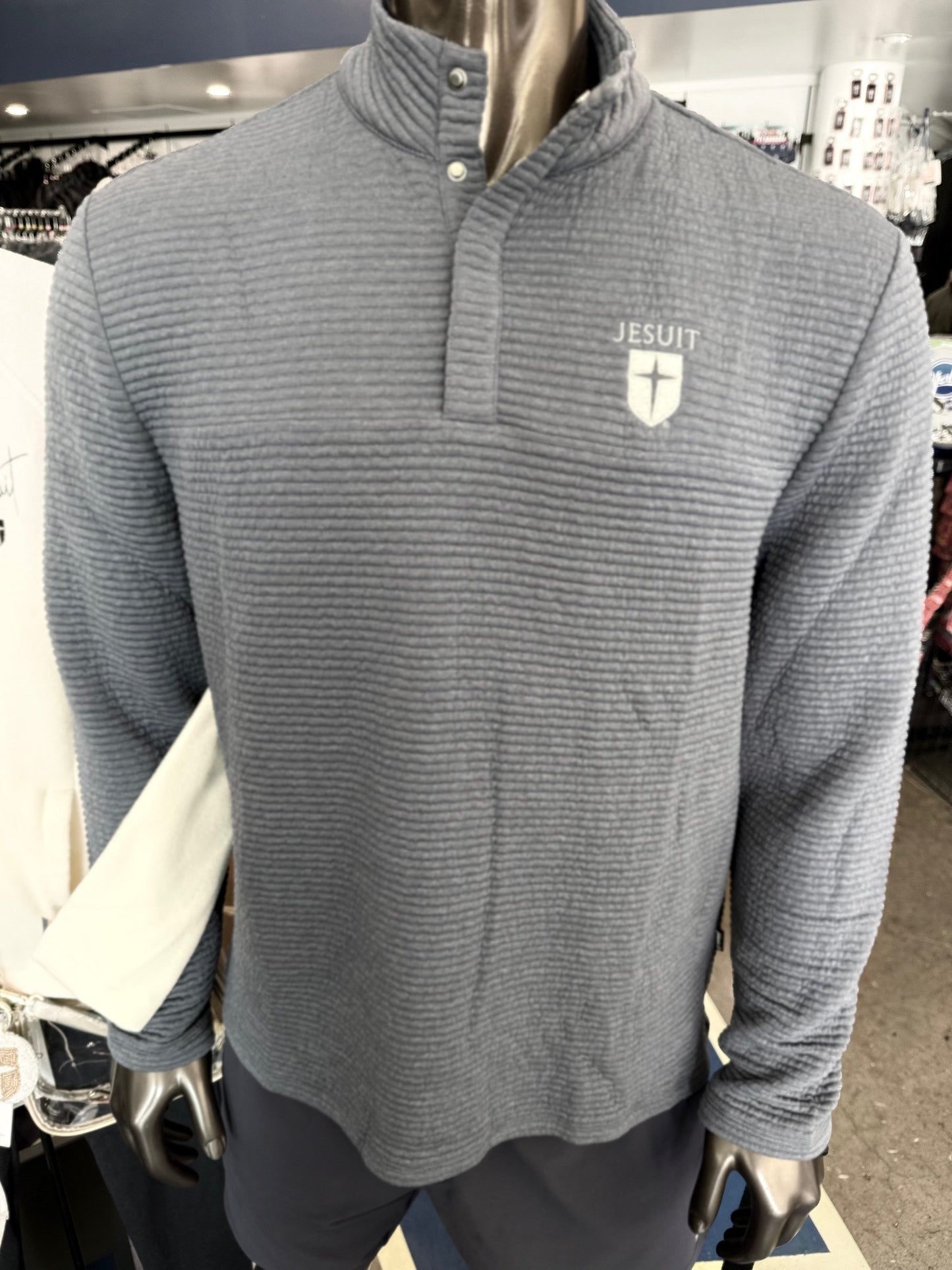 Johnnie-O Benjy Heathered Henley Pullover