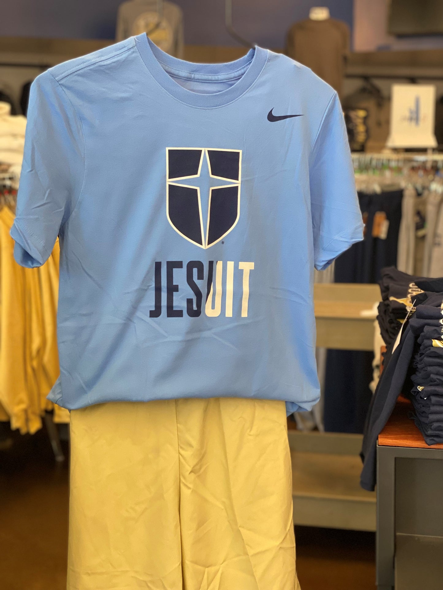 Nike Dri-Fit Cotton Short Sleeve Tee in Valor Blue