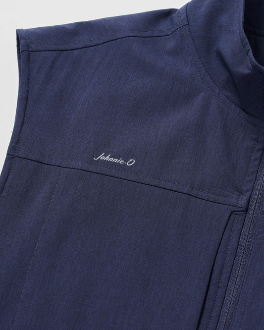 Johnnie-O Big Sur Full-Zip Performance Vest in Navy