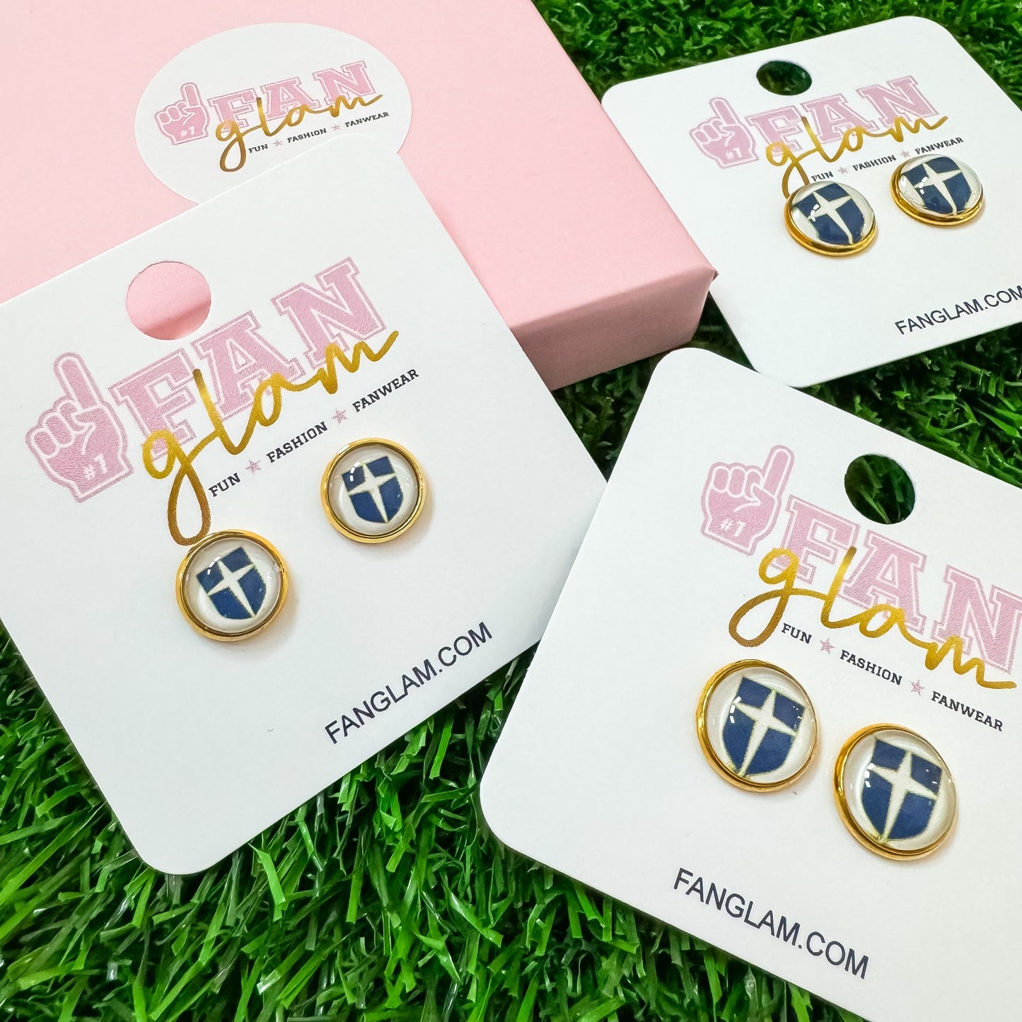 Shield Stud Earrings