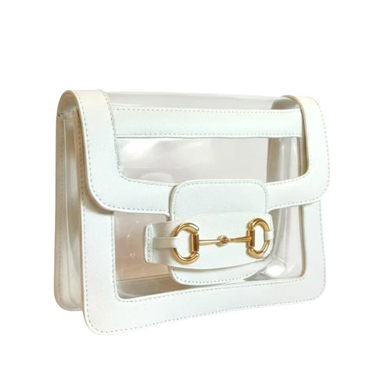 Helli Gold Horse Bit Clear Purse