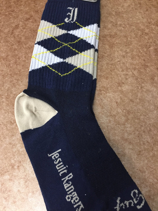 Navy Crew "J" Sock