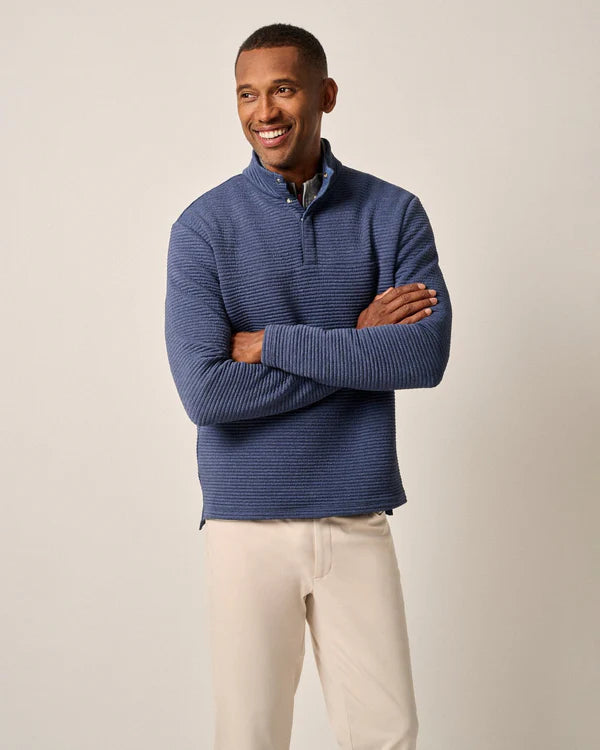 Johnnie-O Benjy Heathered Henley Pullover