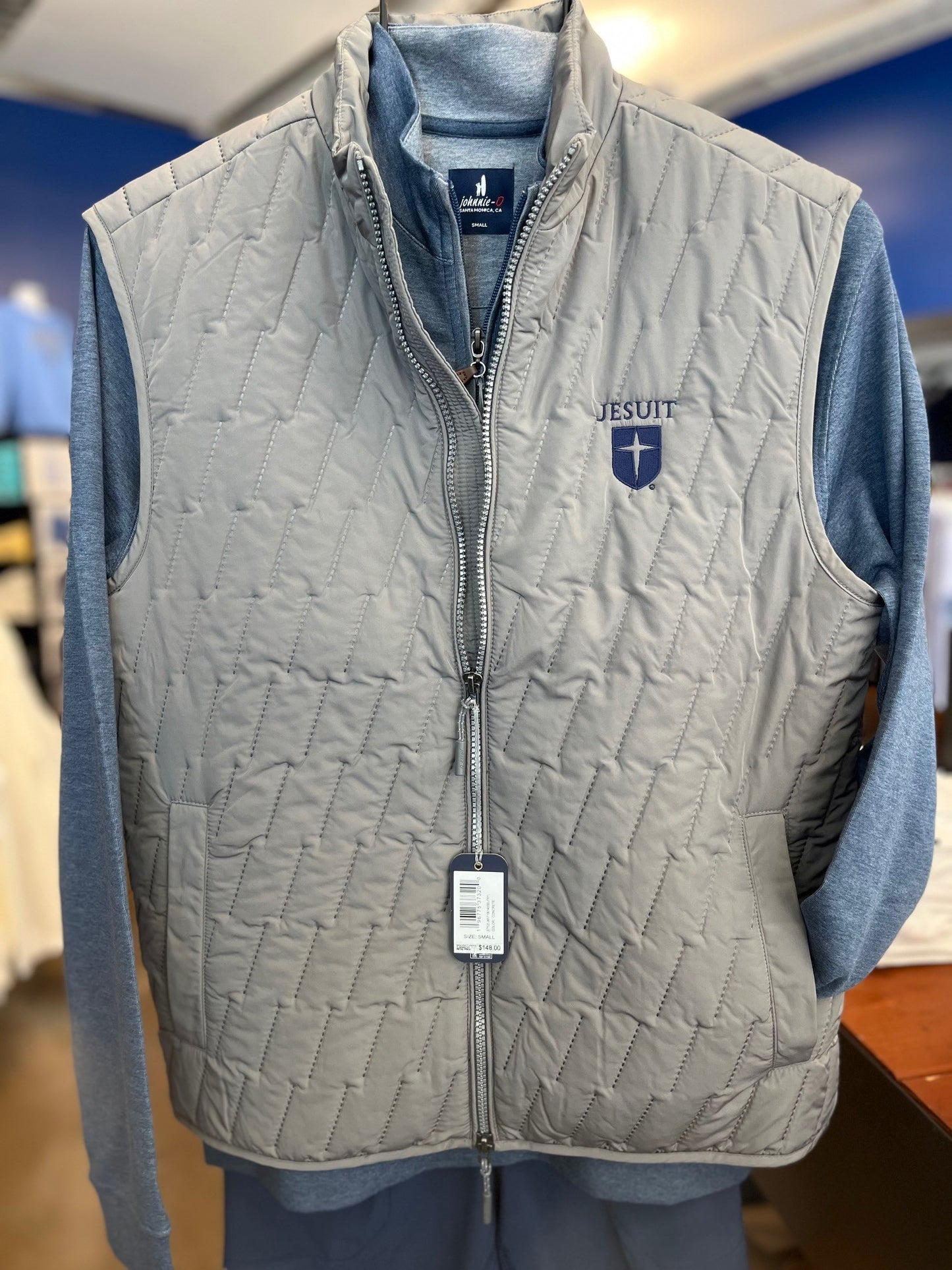 Johnnie-O Belfry Vest in Concrete