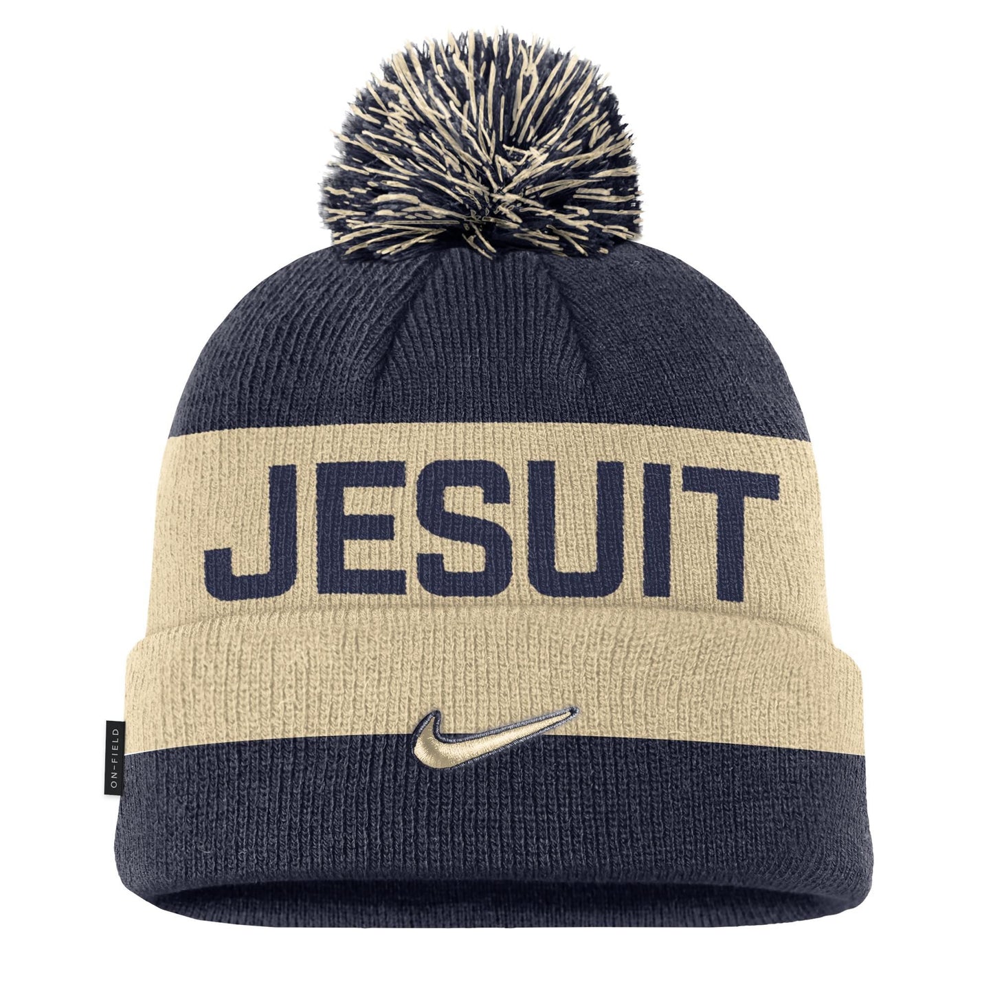 Nike Stripe Peak Beanie With Pom