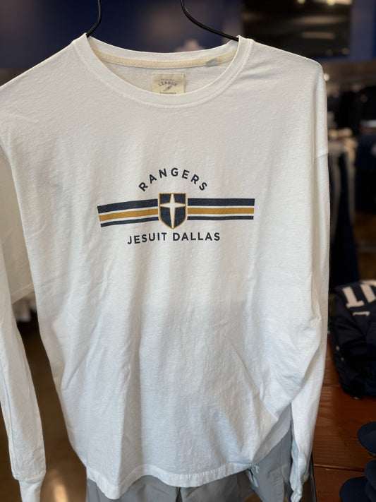 Soft Cotton-White  Jesuit Rangers Retro T-Shirt