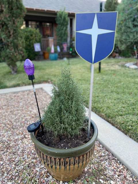 Metal Jesuit SHIELD Garden Sign