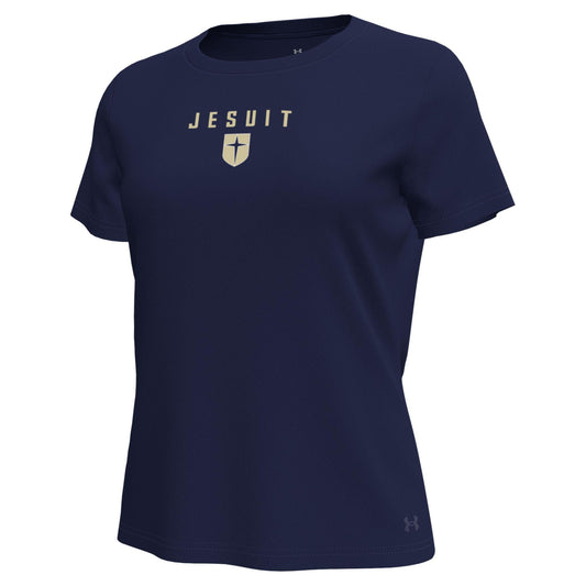 Under Armour Women's Tech Stretch Short Sleeve Tee in Navy