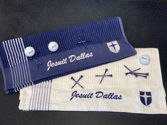 Golf Tour Towel In Two Sold Colors with Stripes