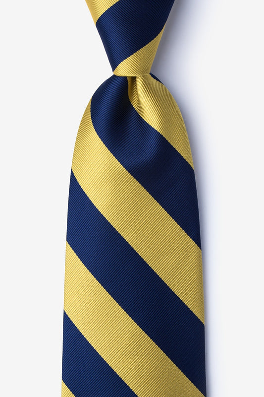 Navy and Gold Stripe Tie