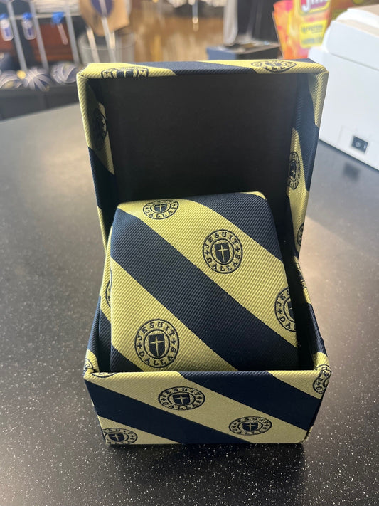 Navy & Gold Jesuit Dallas Tie