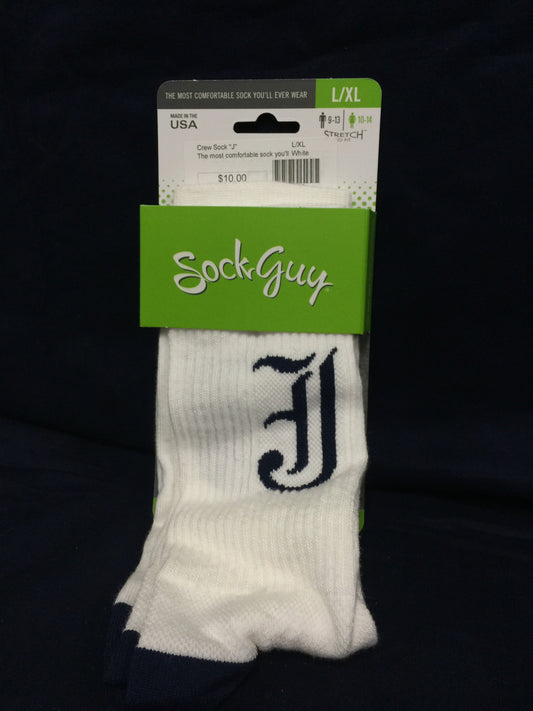 White "J" Crew Sock