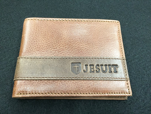 Leather folding wallet