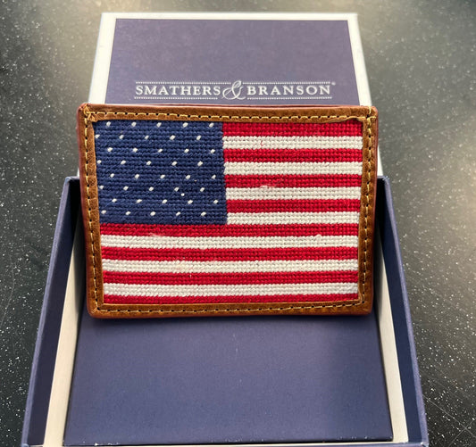 American Flag Smathers and Branson Card Wallet